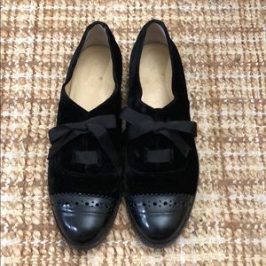 Kate Spade Black Velvet Loafers